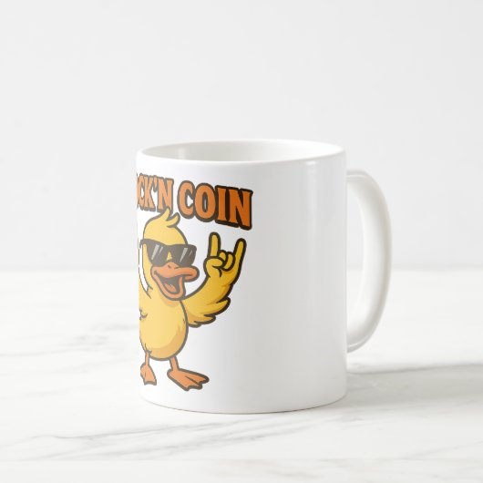 Rock'n Duck - Tasse-gegarandeerde Attitude Koffiemok (Voorkant rechts)
