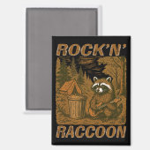 Rock'n' Raccoon Magneet (Voorkant / Achterkant)