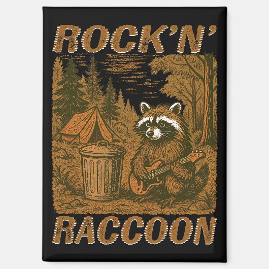 Rock'n' Raccoon Magneet (Voorkant)