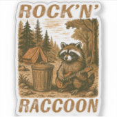 Rock'n' Raccoon Sticker (Voorkant)