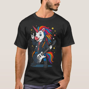Rockn Roll Eenhoorn Rockstar Eenhoorn Muziekband P T-shirt