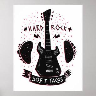 Rock'n Roll Music Tacos Poster
