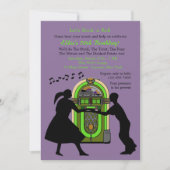 Rock'n Roll Party Invitation Kaart (Voorkant)