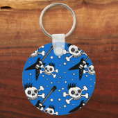 Rock'n Skulls met gitaren Sleutelhanger (Voorkant)