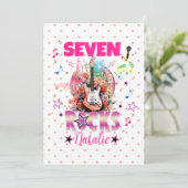 Rock'n'Roll Gitaar Musical Verjaardag Meisje Rocks Kaart (Staand voorkant)