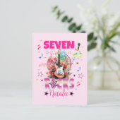 Rock'n'Roll Gitaar Muzikale Verjaardagsmeisje Rock Briefkaart (Staand voorkant)