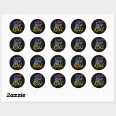Rock'n'Roll Hand Ronde Sticker (Vel)