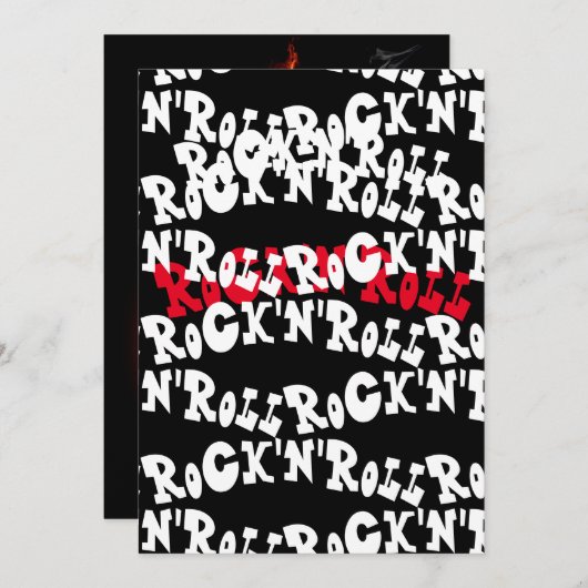 Rock'n'Roll    Kaart (Voorkant / Achterkant)