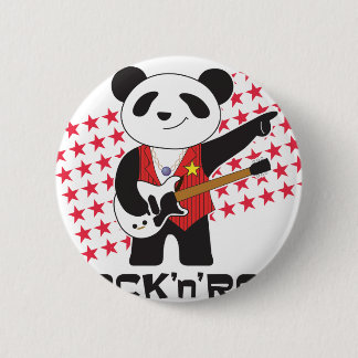 ROCK'n'ROLL PANDA Ronde Button 5,7 Cm