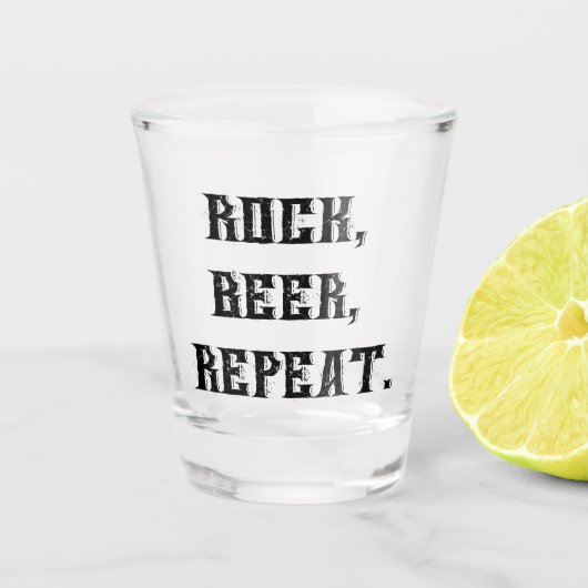 Rock'n'Roll Shot Glas (Voorkant)