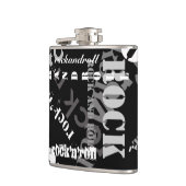 Rock'n'Roll Typografie Cool Design Heupfles (Links)