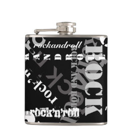 Rock'n'Roll Typografie Cool Design Heupfles