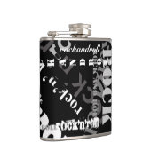 Rock'n'Roll Typografie Cool Design Heupfles (Rechts)