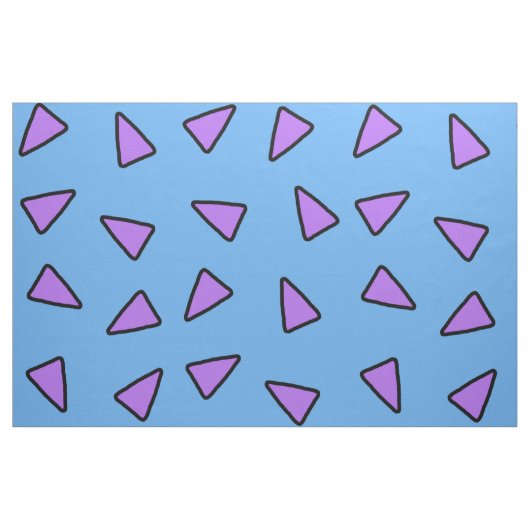 Rocko Style Geometric Triangles Blue en Paars Stof (Yard (91,4 cm))