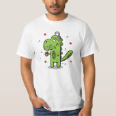 Rockosaur Dinosaur Basic T-Shirt (Voorkant)