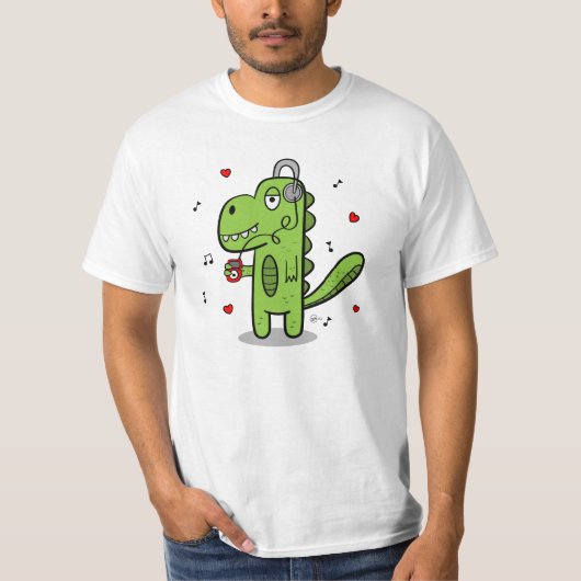 Rockosaur Dinosaur Basic T-Shirt (Voorkant)