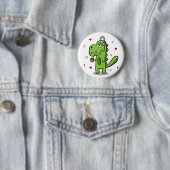 Rockosaur Dinosaur Button (In situ)