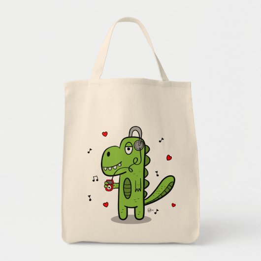 Rockosaur Dinosaur Grocery Tas (Voorkant)