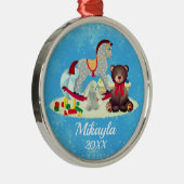 Rockpaarden, -Beer en -speelgoed Metalen Ornament (Rechts)