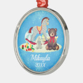 Rockpaarden, -Beer en -speelgoed Metalen Ornament (Links)