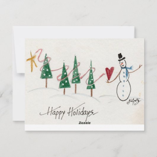  Rockpaarden op gespikkeld rijstpapier Feestdagenkaart (Achterkant)