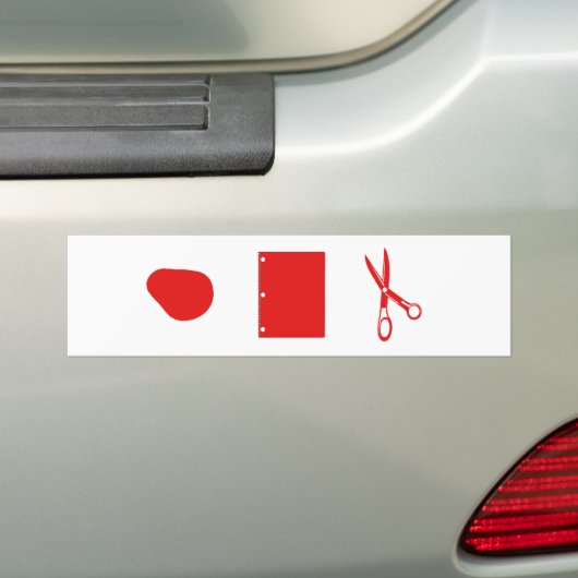 rockpapierschaar bumpersticker (Op auto)
