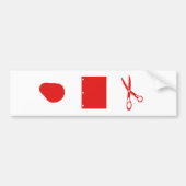 rockpapierschaar bumpersticker (Voorkant)