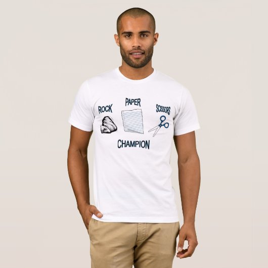 rockpapierschaar t-shirt (Voorkant volledig)