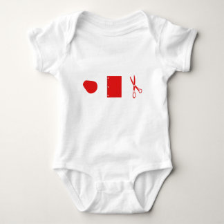 rockpapierschaar voor baby romper