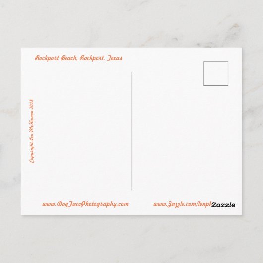 Rockport Beach Briefkaart (Achterkant)