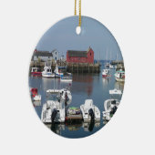 Rockport Harbour Keramisch Ornament (Rechts)
