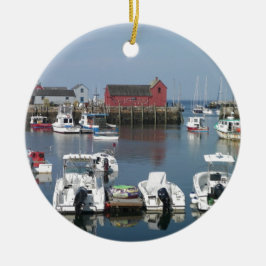 Rockport Harbour Keramisch Ornament