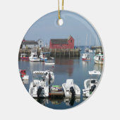 Rockport Harbour Keramisch Ornament (Links)