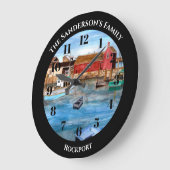 Rockport Harbour Massachusetts New England Paintin Grote Klok (Hoek)