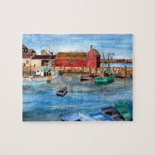 Rockport Harbour Massachusetts New England Paintin Legpuzzel