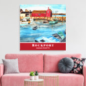 Rockport Harbour Massachusetts New England USA Canvas Afdruk (Insitu (Woonkamer))