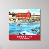 Rockport Harbour Massachusetts New England USA Canvas Afdruk (Voorkant)