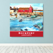 Rockport Harbour Massachusetts New England USA Canvas Afdruk (Insitu (Houten vloer))