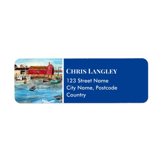 Rockport Harbour Massachusetts New England USA Etiket (Voorkant)