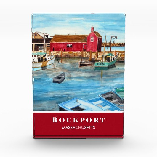 Rockport Harbour Massachusetts New England USA Fotoblokken (Voorkant)