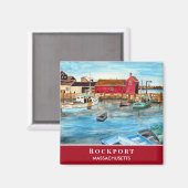 Rockport Harbour Massachusetts New England USA Magneet (Voorkant / Achterkant)