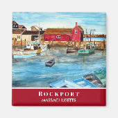 Rockport Harbour Massachusetts New England USA Magneet (Voorkant)