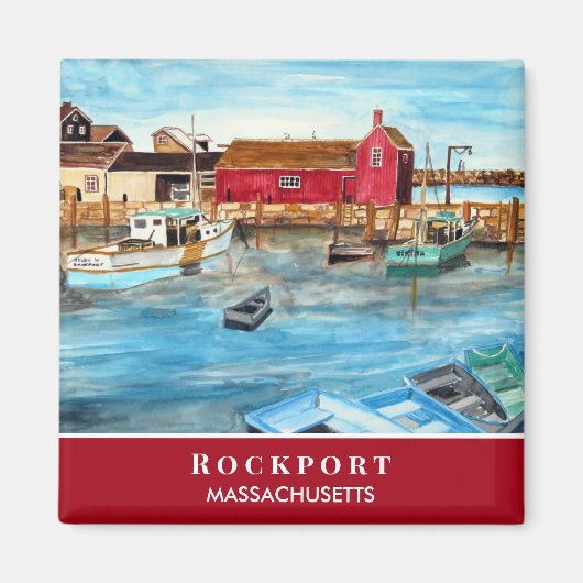 Rockport Harbour Massachusetts New England USA Magneet (Voorkant)