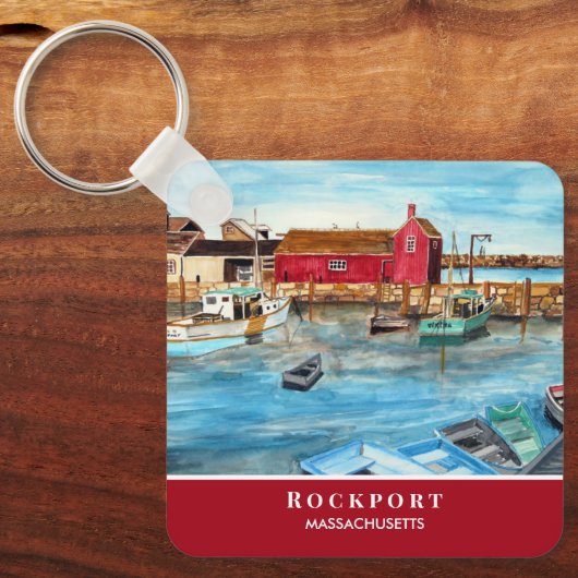 Rockport Harbour Massachusetts New England USA Sleutelhanger (Voorkant)