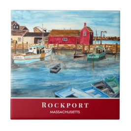 Rockport Harbour Massachusetts New England USA Tegeltje