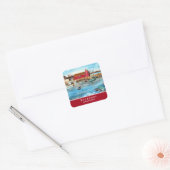 Rockport Harbour Massachusetts New England USA Vierkante Sticker (Envelop)