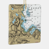 Rockport MA Nautical Chart Keramisch Ornament (Rechts)