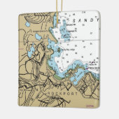 Rockport MA Nautical Chart Keramisch Ornament (Links)