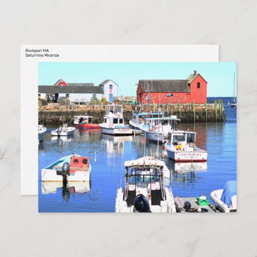 Rockport Massachuetts Briefkaart (Voorkant / Achterkant)