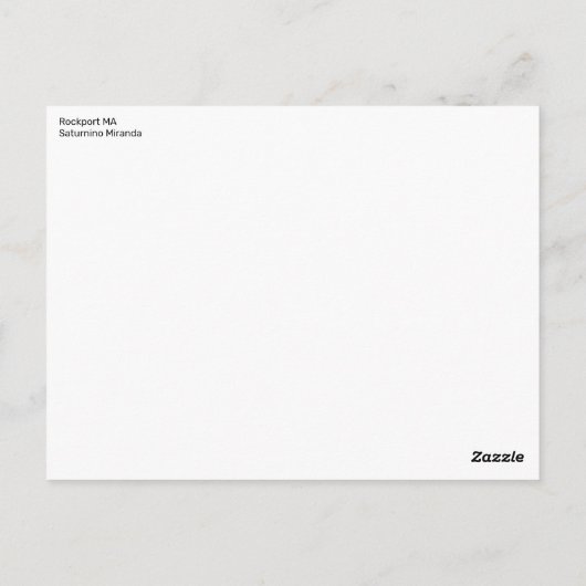 Rockport Massachuetts Briefkaart (Achterkant)